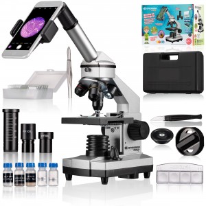 Микроскоп Bresser Junior Biolux CA 40x -1024x с адаптером для смартфона + кейс (8855002)